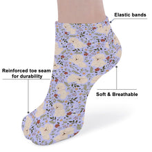 Load image into Gallery viewer, Bichon Frise Socks - Ankle Length - Flower Garden Bichon Frise-Accessories-Accessories,Bichon Frise,Dog Dad Gifts,Socks-15