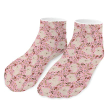 Load image into Gallery viewer, Bichon Frise Socks - Ankle Length - Flower Garden Bichon Frise-Accessories-Accessories,Bichon Frise,Dog Dad Gifts,Socks-Pink-One size-1