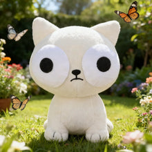 Load image into Gallery viewer, Big Bulgy Eyes White Cat Plush Toy-1