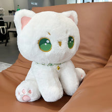 Load image into Gallery viewer, Big Green Eyes White Cat Stuffed Animal Plush Toy-6
