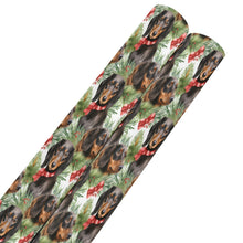 Load image into Gallery viewer, Black and Tan Dachshund Jolly Christmas Gift Wrapping Paper - 2 Rolls-5