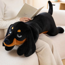 Load image into Gallery viewer, Black and Tan Dachshund Plush - Snuggly Belly Flopper-11