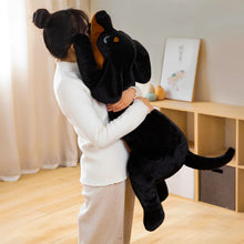 Load image into Gallery viewer, Black and Tan Dachshund Plush - Snuggly Belly Flopper-17