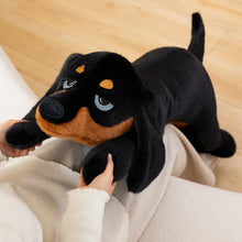 Load image into Gallery viewer, Black and Tan Dachshund Plush - Snuggly Belly Flopper-3