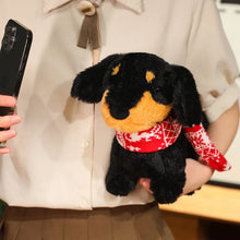 Load image into Gallery viewer, Black and Tan Dachshund Stuffed Animal Plush Toy-8