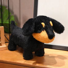Load image into Gallery viewer, Black and Tan Dachshund Stuffed Animal Plush Toy-black-13