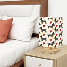 Load image into Gallery viewer, Black and Tan Dachshunds with Hearts Desktop Table Lamp-Desk Lamps-Christmas,Dachshund,Dog Dad Gifts,Dog Mom Gifts,Home Decor,Lamp-4