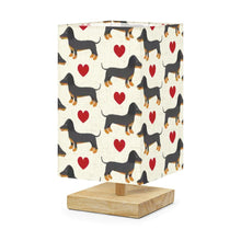 Load image into Gallery viewer, Black and Tan Dachshunds with Hearts Desktop Table Lamp-Desk Lamps-Christmas,Dachshund,Dog Dad Gifts,Dog Mom Gifts,Home Decor,Lamp-US Plug-2