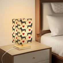 Load image into Gallery viewer, Black and Tan Dachshunds with Hearts Desktop Table Lamp-Desk Lamps-Christmas,Dachshund,Dog Dad Gifts,Dog Mom Gifts,Home Decor,Lamp-1