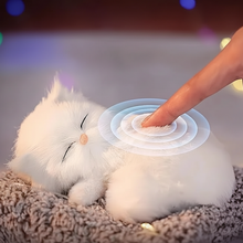Load image into Gallery viewer, Orange Tabby Cat Kitten Stuffed Animal - Realistic Sleeping Design - Press to Meow Sound-6
