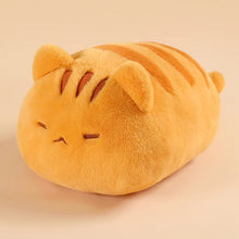 Load image into Gallery viewer, Black and White Cat Pillow - Sleepy Plush Fat Cat Loaf-17