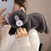 Load image into Gallery viewer, Black and White Cat Plush Toy - Curious Kitty Black and White Cat-2