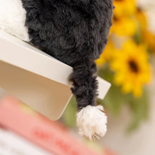 Load image into Gallery viewer, Black and White Cat Plush Toys - Furry Texture - Sitting and Belly Flop Design-23