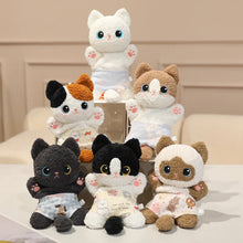 Load image into Gallery viewer, Black and White Cat Plushie - Kitten Wearing Diaper Pants-2
