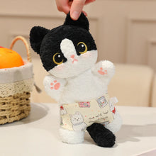 Load image into Gallery viewer, Black and White Cat Plushie - Kitten Wearing Diaper Pants-7