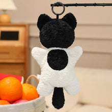Load image into Gallery viewer, Black and White Cat Plushie - Kitten Wearing Diaper Pants-8