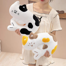 Load image into Gallery viewer, Black and White Cat Soft Toy - Whimsical Prawn Cat Plush Toy and Neck Pillow-3