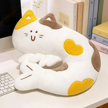 Load image into Gallery viewer, Calico Cat Soft Toy - Whimsical Prawn Cat Plush Toy and Neck Pillow-Stuffed Animals-Calico Cat,Cats,Home Decor,Pillows,Stuffed Animal-1