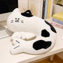 Load image into Gallery viewer, Black and White Cat Soft Toy - Whimsical Prawn Cat Plush Toy and Neck Pillow-Stuffed Animals-Black and White Cat,Cats,Home Decor,Pillows,Stuffed Animal-1