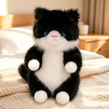 Load image into Gallery viewer, Black and White Cat Stuffed Animal - Fluffy Standing Cat Plush Toy-Stuffed Animals-Black and White Cat,Cat Memorial Gifts,Cats-11