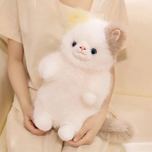 Load image into Gallery viewer, Black and White Cat Stuffed Animal - Fluffy Standing Cat Plush Toy-4