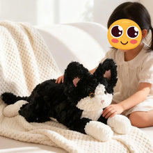 Load image into Gallery viewer, Black and White Cat Stuffy - Curly Coat Cuddler-Stuffed Animals-Black and White Cat,Cat Memorial Gifts,Cats,Stuffed Animal-2