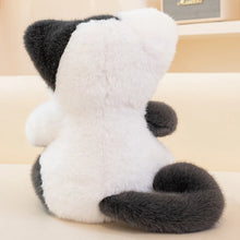 Load image into Gallery viewer, Black and White Cow Cat Plush Toy - Adorable Sitting Design-2