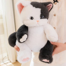 Load image into Gallery viewer, Black and White Cow Cat Plush Toy - Adorable Sitting Design-5