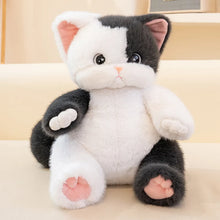 Load image into Gallery viewer, Black and White Cow Cat Plush Toy - Adorable Sitting Design-black-white-30cm-1