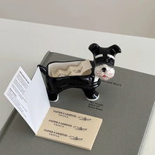 Load image into Gallery viewer, Black and White Schnauzer Statue - Timeless Keys holder or Jewelry Box-2