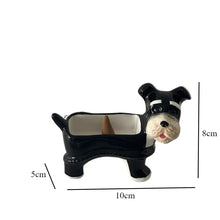 Load image into Gallery viewer, Black and White Schnauzer Statue - Timeless Keys holder or Jewelry Box-dog-3