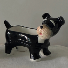 Load image into Gallery viewer, Black and White Schnauzer Statue - Timeless Keys holder or Jewelry Box-1