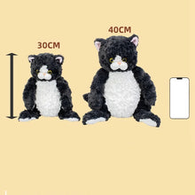 Load image into Gallery viewer, Black and White Tuxedo Cat Plush Toy - Furry Round Belly Cuddle Buddy-2