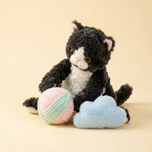 Load image into Gallery viewer, Black and White Tuxedo Cat Plush Toy - Furry Round Belly Cuddle Buddy-7