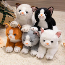 Load image into Gallery viewer, Black and White Tuxedo Cat Stuffed Animal Plush Toy - Belly Flop Design-3