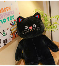 Load image into Gallery viewer, Black Bombay Cat Plush Toy - Sweetheart-Eared Sitting Cutie-16