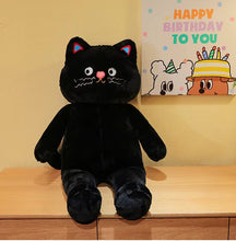 Load image into Gallery viewer, Black Bombay Cat Plush Toy - Sweetheart-Eared Sitting Cutie-9