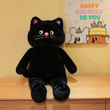 Load image into Gallery viewer, Black Bombay Cat Plush Toy - Sweetheart-Eared Sitting Cutie-6