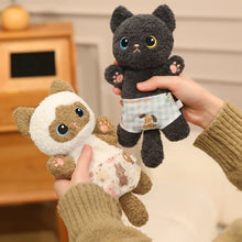 Load image into Gallery viewer, Black Bombay Cat Plushie - Kitten Wearing Diaper Pants-3