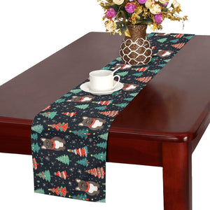 Black / Brindle French Bulldog Festive Frolic Christmas Decoration Table Runner-Home Decor-Christmas, French Bulldog, Home Decor-One Size-4