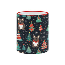 Load image into Gallery viewer, Black / Brindle French Bulldog Festive Frolic Christmas Mug-4