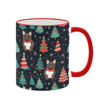 Load image into Gallery viewer, Black / Brindle French Bulldog Festive Frolic Christmas Mug-5