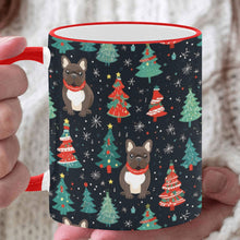 Load image into Gallery viewer, Black / Brindle French Bulldog Festive Frolic Christmas Mug-White7-ONE SIZE-1