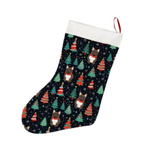 Load image into Gallery viewer, Black / Brindle French Bulldog Festive Frolic Christmas Stocking-Christmas Ornament-Christmas, French Bulldog, Home Decor-26X42CM-White-1