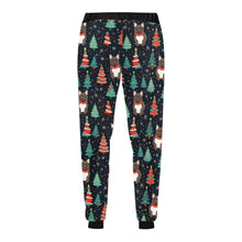 Load image into Gallery viewer, Black / Brindle French Bulldog Festive Frolic Christmas Unisex Sweatpants-Apparel-Apparel, Christmas, Dog Dad Gifts, Dog Mom Gifts, French Bulldog, Pajamas-5