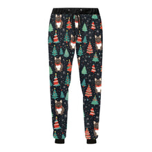 Load image into Gallery viewer, Black / Brindle French Bulldog Festive Frolic Christmas Unisex Sweatpants-Apparel-Apparel, Christmas, Dog Dad Gifts, Dog Mom Gifts, French Bulldog, Pajamas-4
