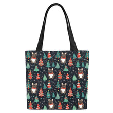 Load image into Gallery viewer, Black / Brindle French Bulldog Festive Frolic Large Canvas Tote Bags - Set of 2-Accessories-Accessories, Bags, French Bulldog-6