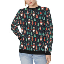 Load image into Gallery viewer, Black / Brindle French Bulldog Festive Frolic Sweatshirt for Women-Apparel-Apparel, Christmas, Dog Mom Gifts, French Bulldog, Sweatshirt-S-1