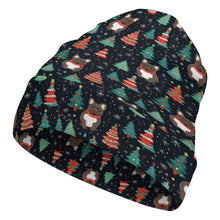 Load image into Gallery viewer, Black / Brindle French Bulldog Festive Frolic Warm Christmas Beanie-Accessories-Accessories, Christmas, Dog Mom Gifts, French Bulldog, Hats-ONE SIZE-4