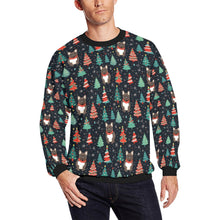 Load image into Gallery viewer, Black / Brindle French Bulldog Frolic Christmas Fuzzy Sweatshirt for Men-Apparel-Apparel, Christmas, Dog Dad Gifts, French Bulldog, Sweatshirt-S-1